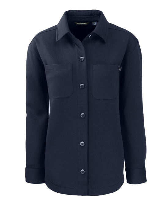 Cutter & Buck Roam Recycled Buttery-Soft Knit Womens Button Down Shirt Jacket