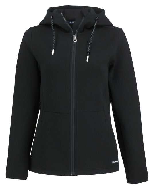 Cutter & Buck Roam Recycled Buttery-Soft Knit Womens Full Zip Hooded Jacket
