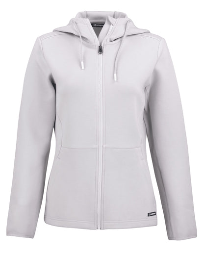 Cutter & Buck Roam Recycled Buttery-Soft Knit Womens Full Zip Hooded Jacket