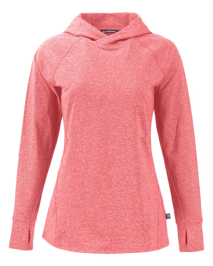 Cutter & Buck Adapt Recycled Soft Knit Stretch Womens Hooded Pullover