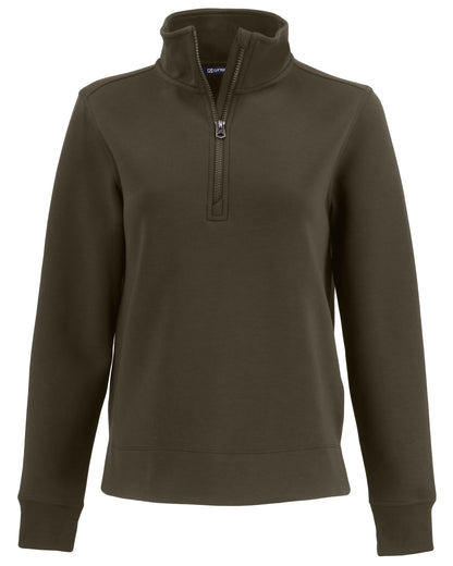 Cutter & Buck Roam Recycled Buttery-Soft Knit Womens Quarter Zip Pullover