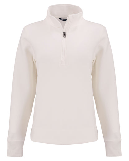 Cutter & Buck Roam Recycled Buttery-Soft Knit Womens Quarter Zip Pullover