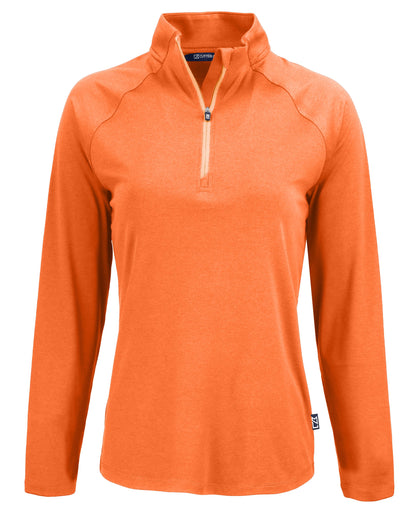 Cutter & Buck Coastline Recycled Double Peached Womens Quarter Zip Pullover