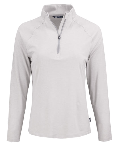 Cutter & Buck Coastline Recycled Double Peached Womens Quarter Zip Pullover