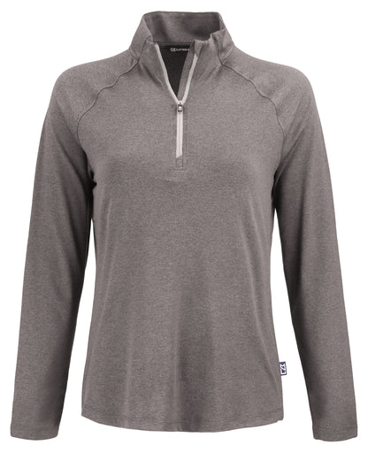 Cutter & Buck Coastline Recycled Double Peached Womens Quarter Zip Pullover