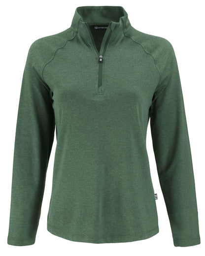 Cutter & Buck Coastline Recycled Double Peached Womens Quarter Zip Pullover