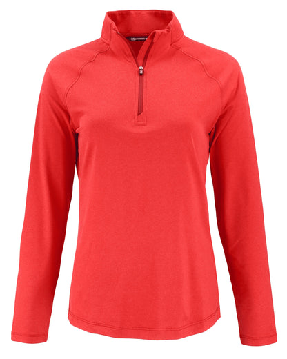 Cutter & Buck Coastline Recycled Double Peached Womens Quarter Zip Pullover