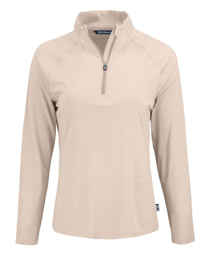 Cutter & Buck Coastline Recycled Double Peached Womens Quarter Zip Pullover