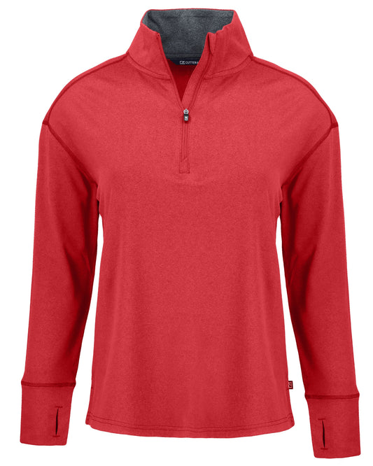 Cutter & Buck Forge Recycled Four-Way Stretch Womens Quarter Zip Pullover