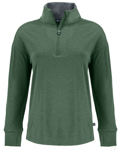 Cutter & Buck Forge Recycled Four-Way Stretch Womens Quarter Zip Pullover