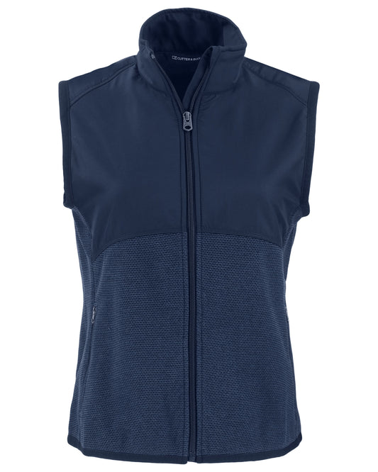 Cutter & Buck Hunts Point Recycled Fleece Womens Hybrid Full Zip Vest