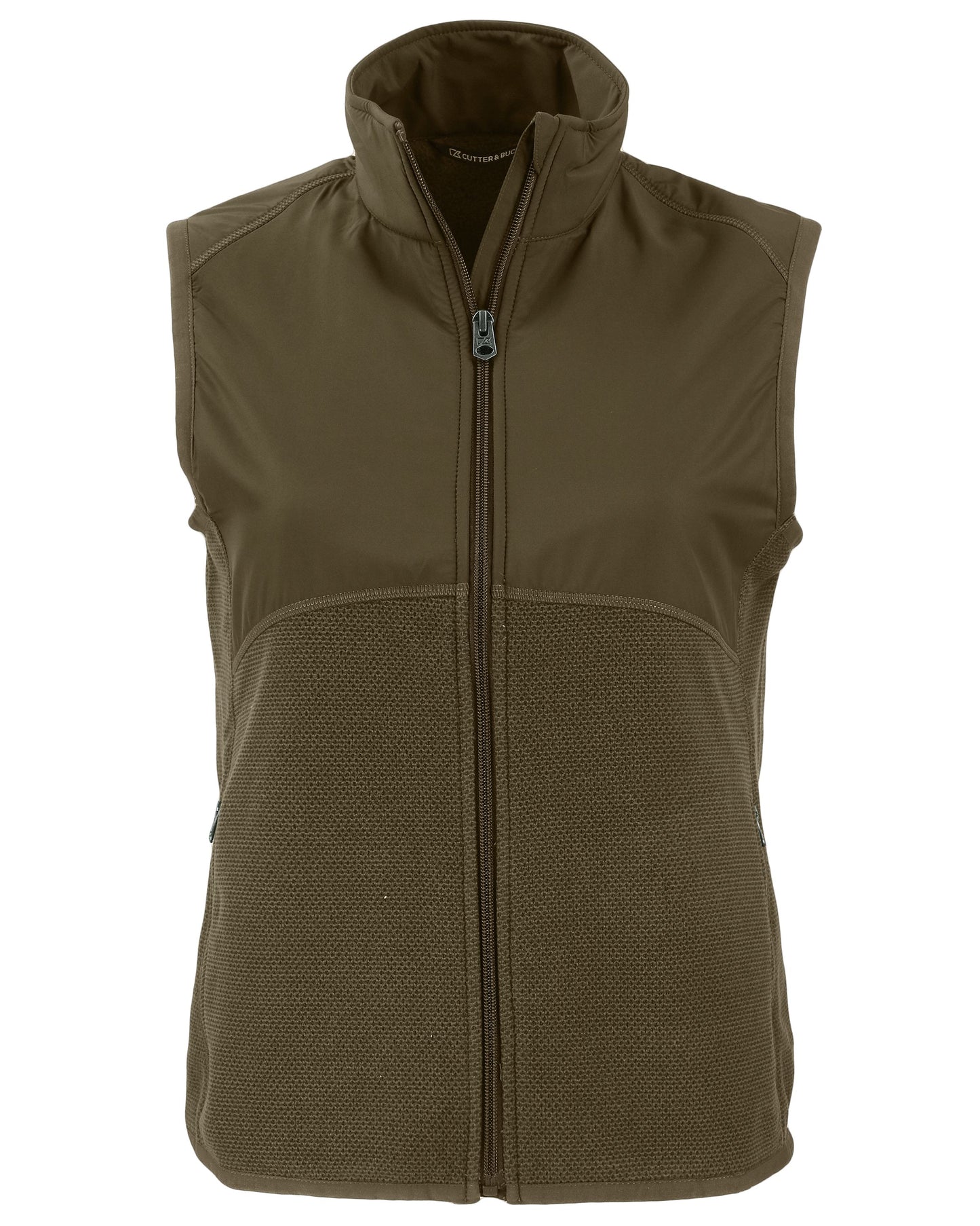 Cutter & Buck Hunts Point Recycled Fleece Womens Hybrid Full Zip Vest