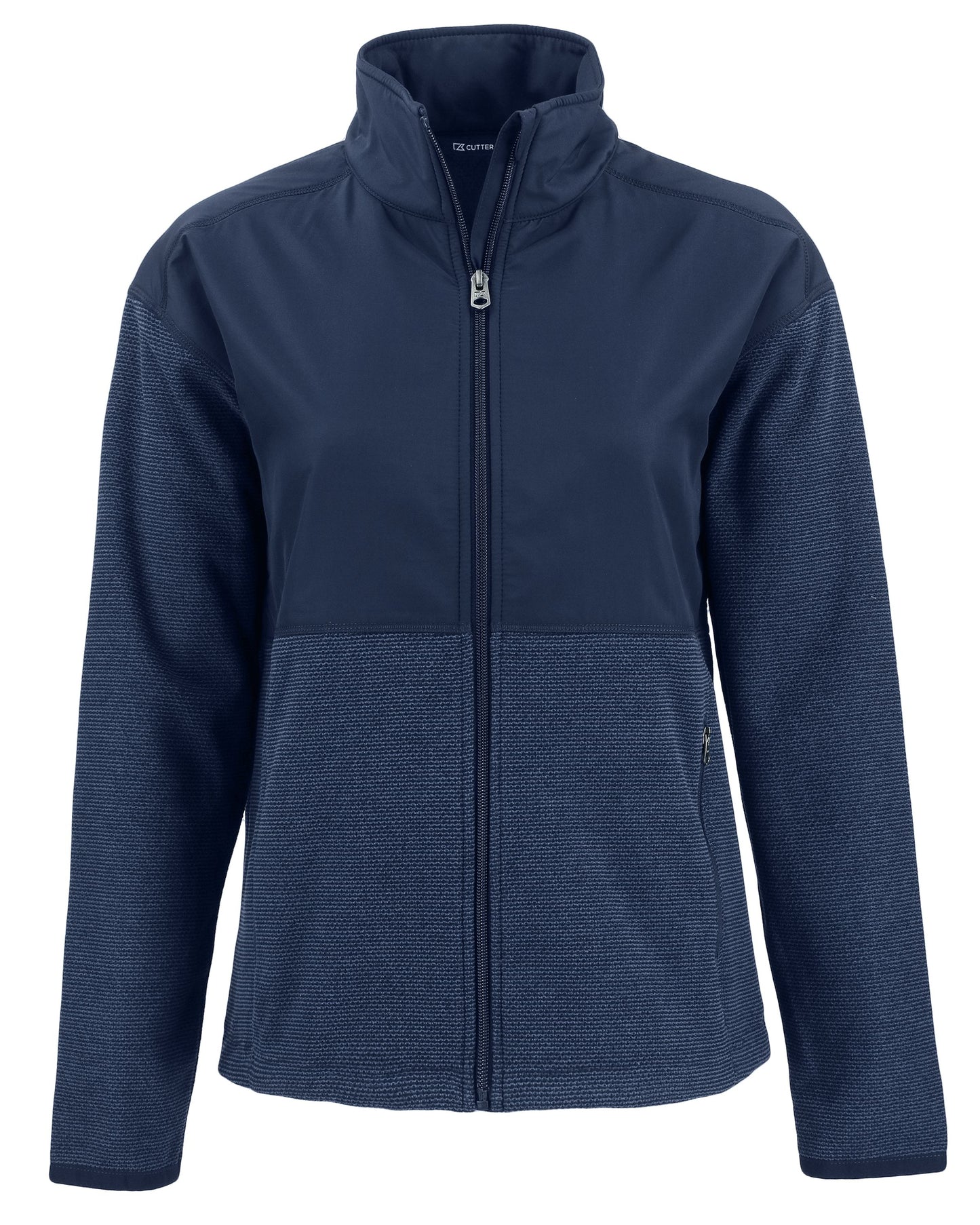 Cutter & Buck Hunts Point Recycled Fleece Womens Hybrid Full Zip Jacket