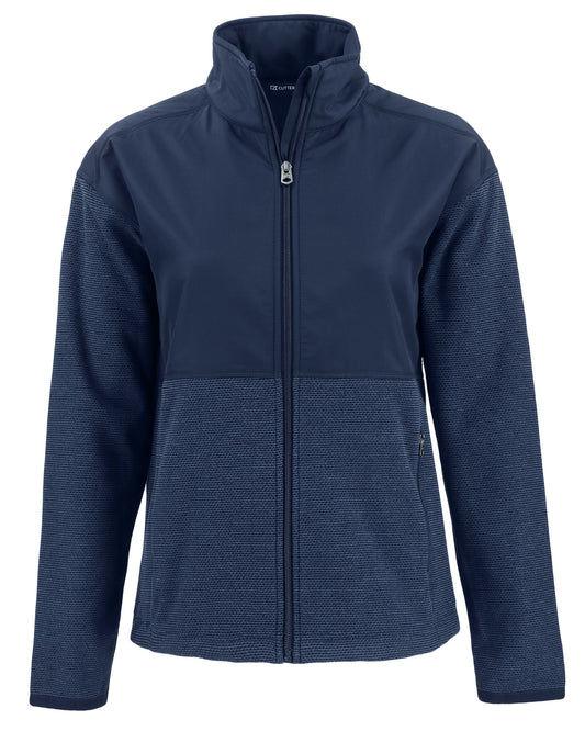 Cutter & Buck Hunts Point Recycled Fleece Womens Hybrid Full Zip Jacket