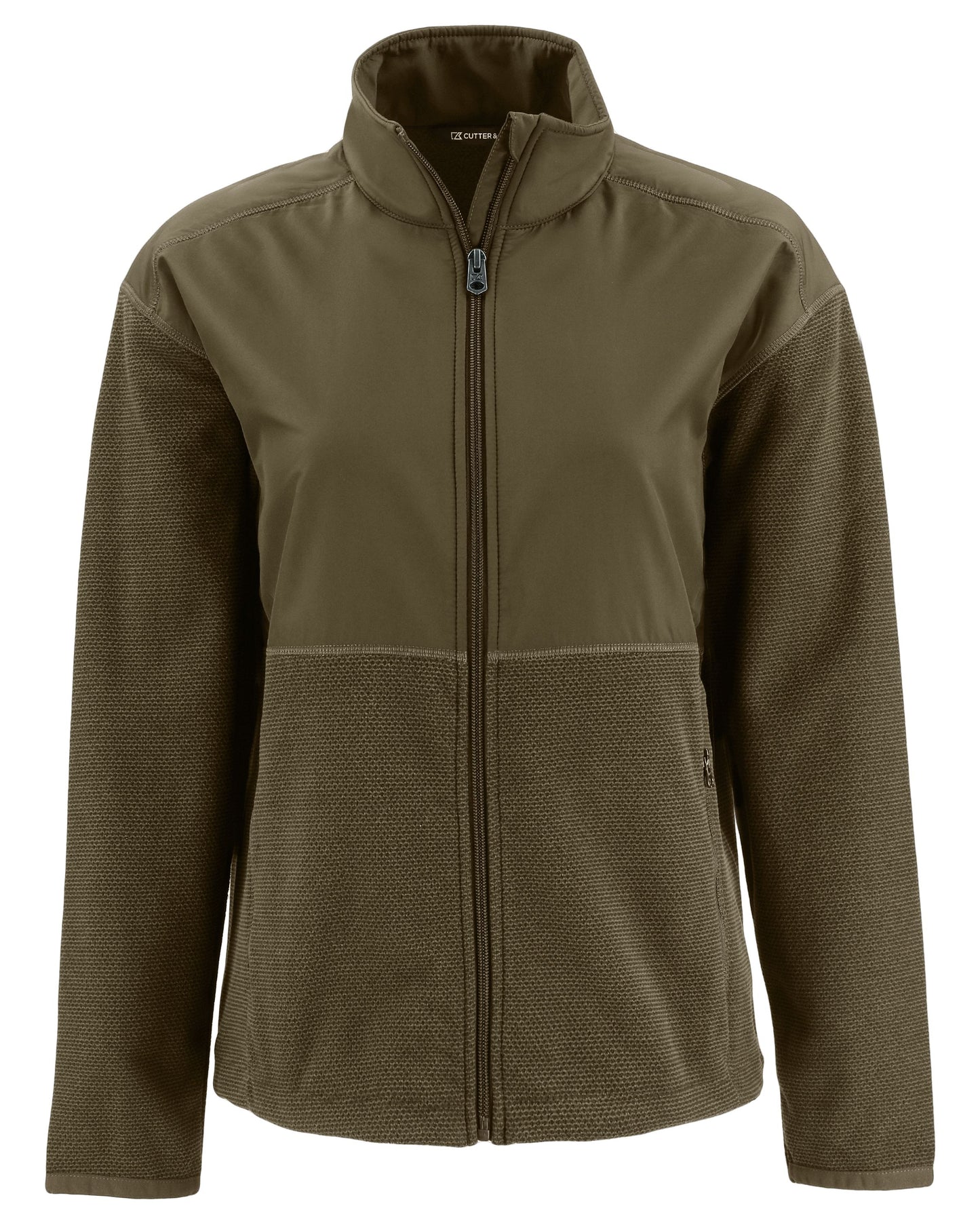 Cutter & Buck Hunts Point Recycled Fleece Womens Hybrid Full Zip Jacket