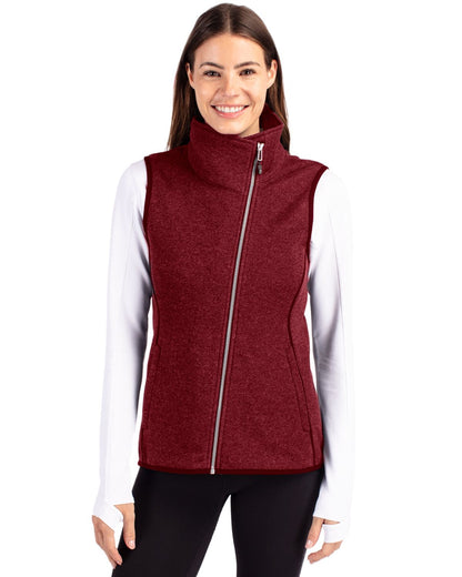 Cutter & Buck Mainsail Sweater Knit Womens Asymmetrical Vest - LCO00034