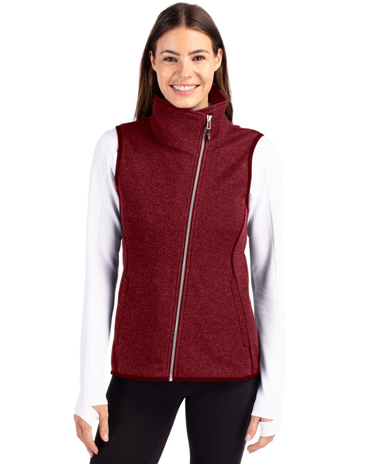 Cutter & Buck Mainsail Sweater Knit Womens Asymmetrical Vest - LCO00034
