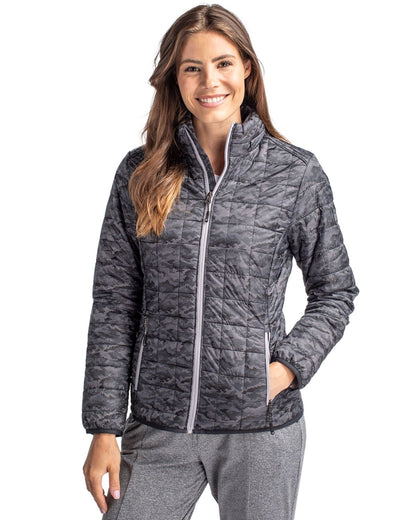 Cutter & Buck Rainier PrimaLoft® Womens Eco Insulated Full Zip Printed Puffer Jacket - LCO00053