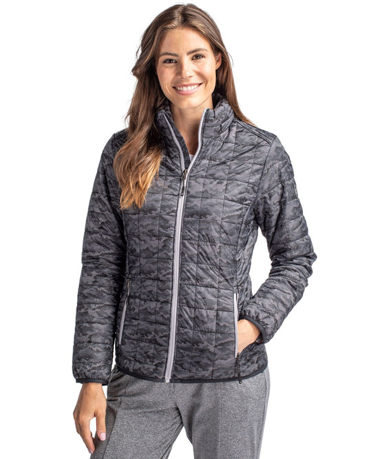 Cutter & Buck Rainier PrimaLoft® Womens Eco Insulated Full Zip Printed Puffer Jacket - LCO00053