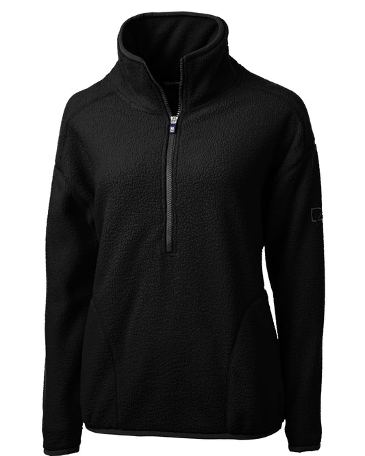 Cutter & Buck Cascade Epic Comfort Recycled Sherpa Fleece Womens Pullover Jacket