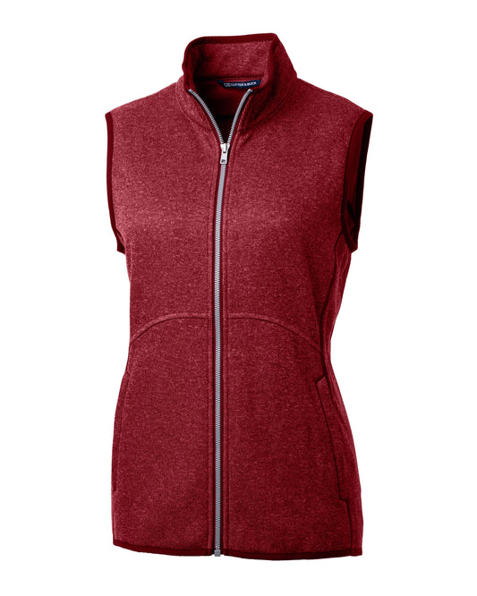 Cutter & Buck Mainsail Sweater-Knit Womens Full Zip Vest