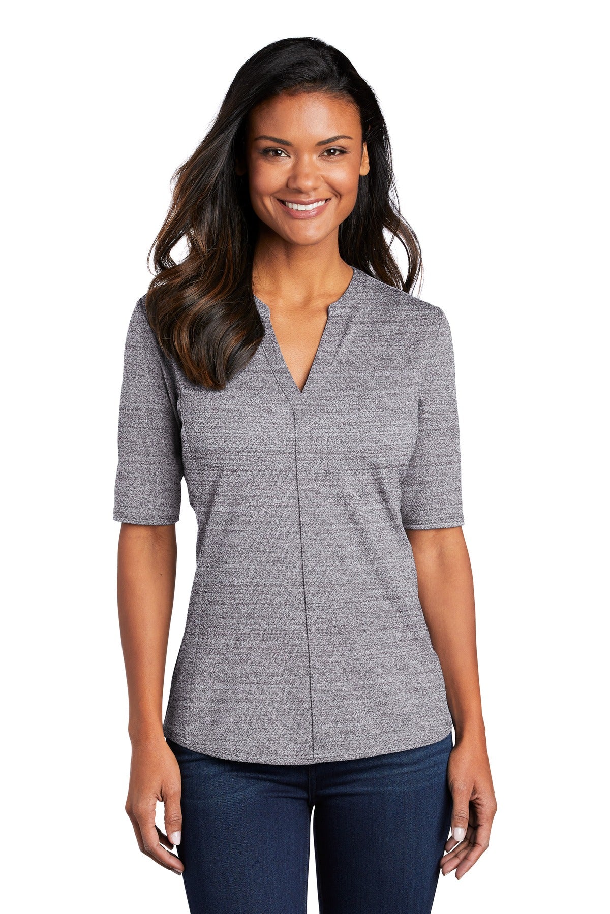 Port Authority ? Women's Stretch Heather Open Neck Top