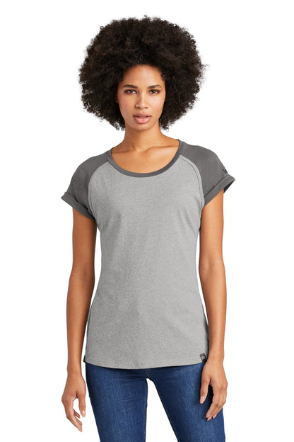 New Era ? Women's Heritage Blend Varsity Tee. LNEA107