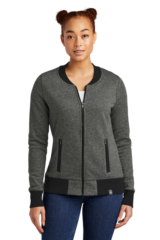 New Era? Women's French Terry Baseball Full-Zip. LNEA50
