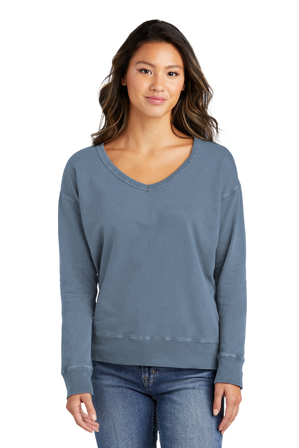 Port & Company? Women's Beach Wash? Garment-Dyed V-Neck