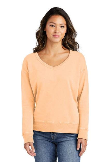 Port & Company? Women's Beach Wash? Garment-Dyed V-Neck