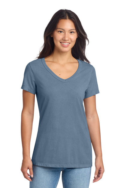 Port & Co™ Women's Beach Wash® Garment-Dyed V-Neck Tee