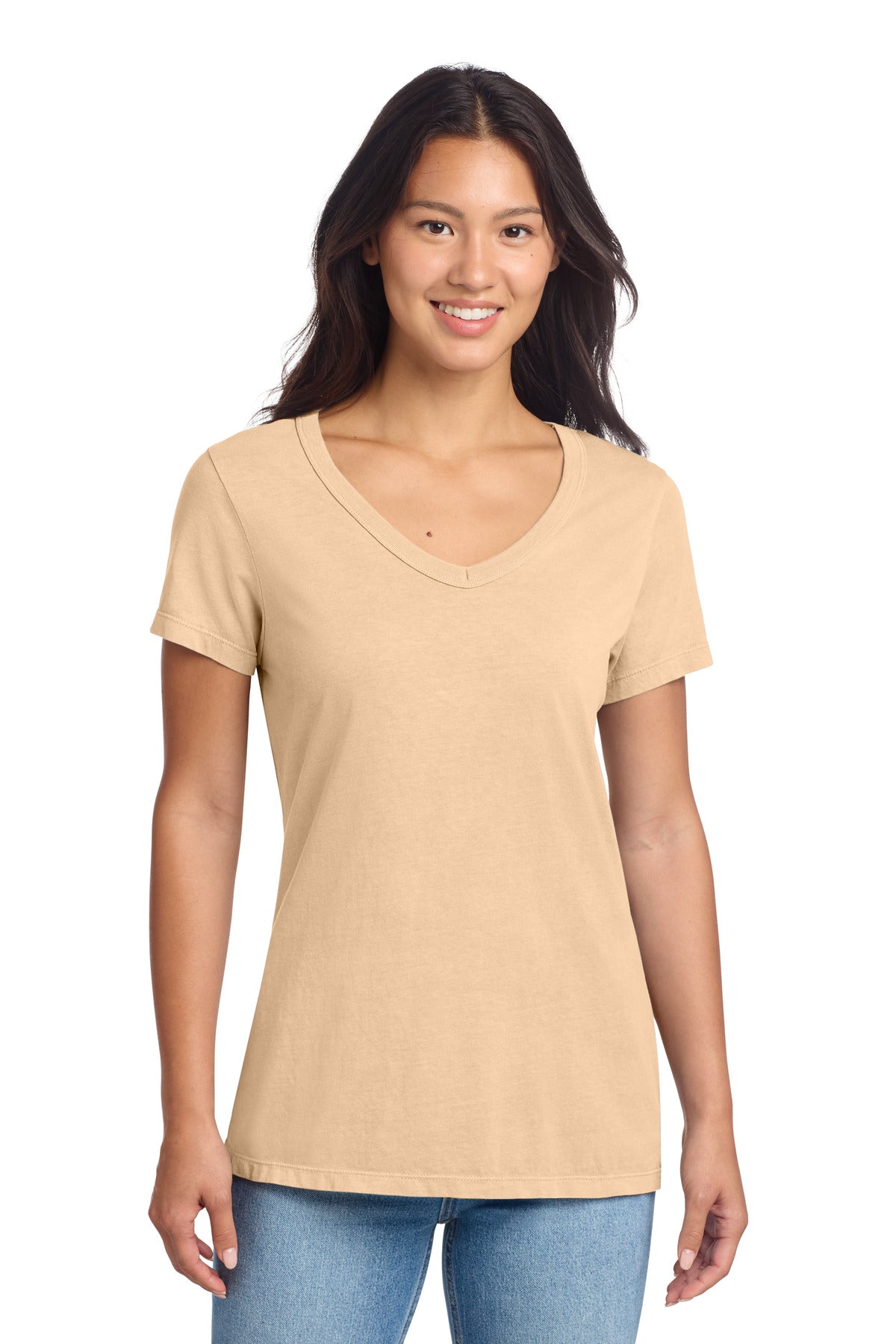 Port & Co™ Women's Beach Wash® Garment-Dyed V-Neck Tee