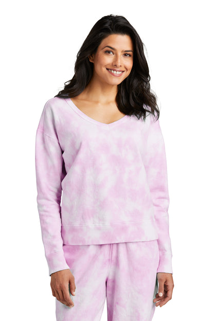 Port & Company? Women's Beach Wash? Cloud Tie-Dye V-Nec