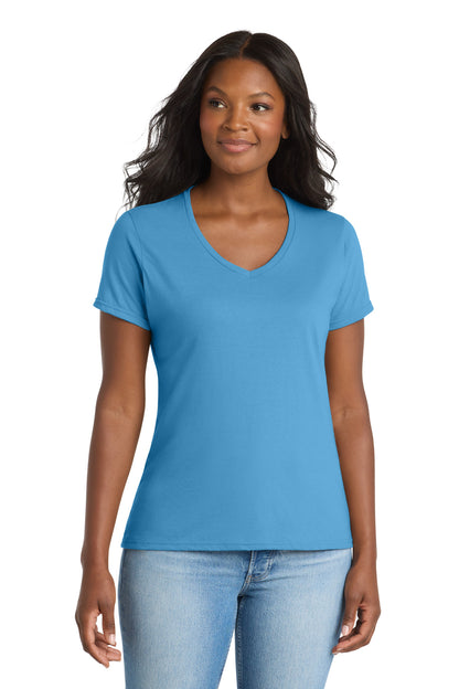 Port & Co™ Women's Performance Blend V-Neck Tee