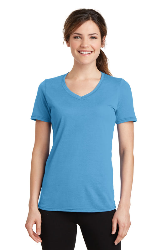 Port & Company? Women's Performance Blend V-Neck Tee. L