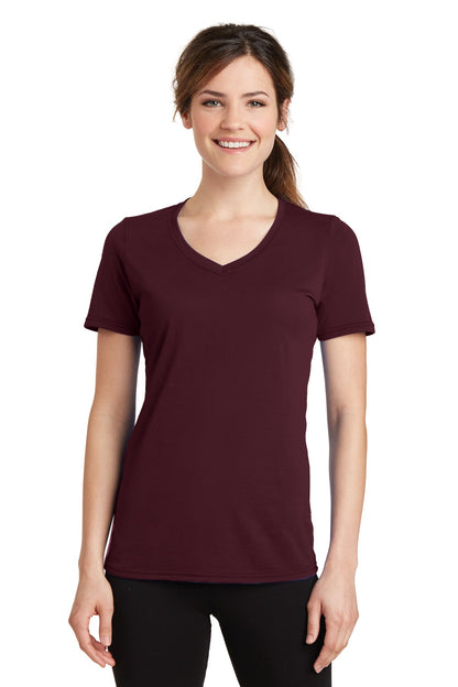 Port & Company? Women's Performance Blend V-Neck Tee. L