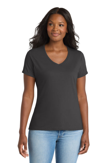 Port & Co™ Women's Performance Blend V-Neck Tee