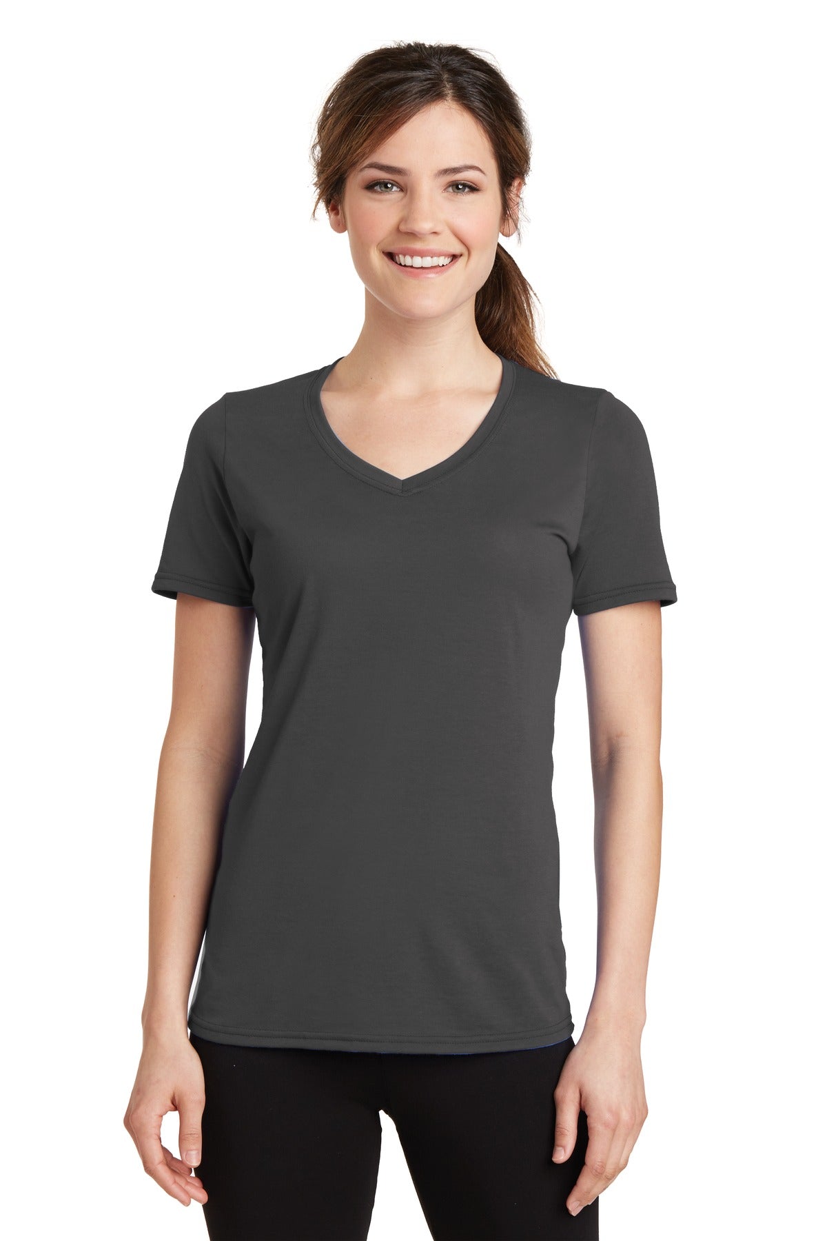Port & Company? Women's Performance Blend V-Neck Tee. L