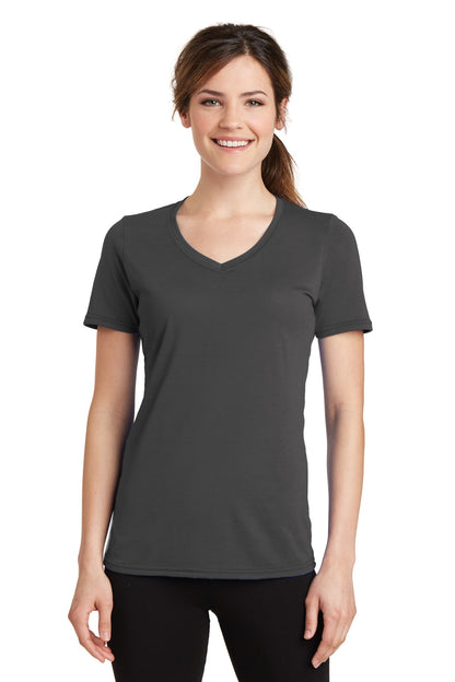 Port & Company? Women's Performance Blend V-Neck Tee. L