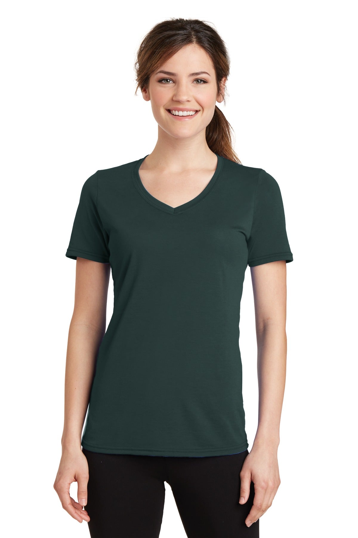 Port & Company? Women's Performance Blend V-Neck Tee. L