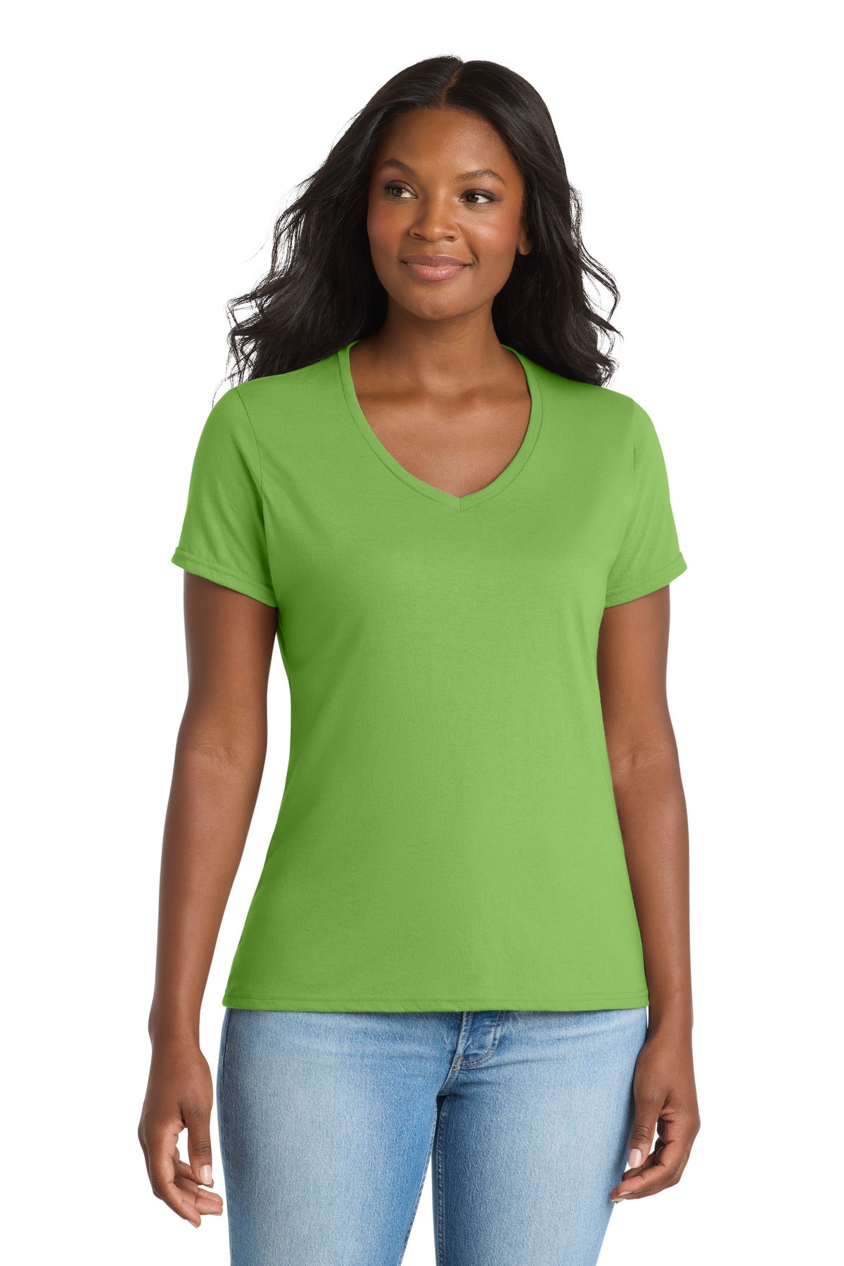 Port & Co™ Women's Performance Blend V-Neck Tee