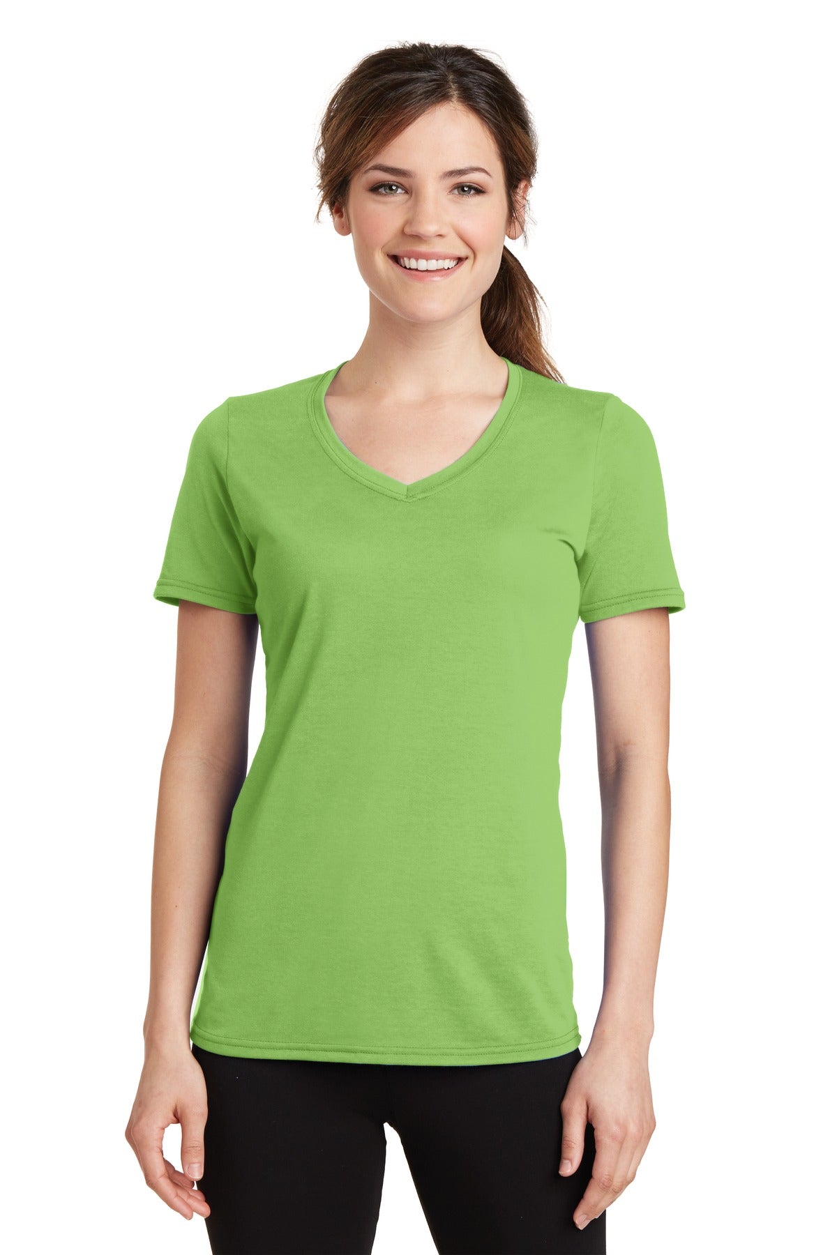 Port & Company? Women's Performance Blend V-Neck Tee. L
