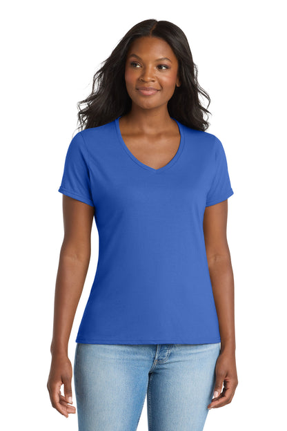 Port & Co™ Women's Performance Blend V-Neck Tee