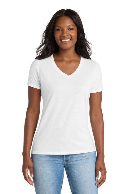 Port & Co™ Women's Performance Blend V-Neck Tee