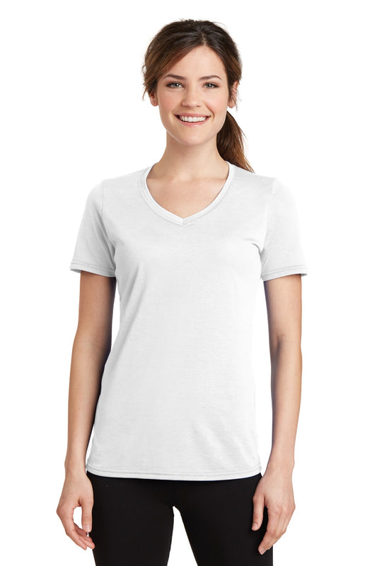 Port & Company? Women's Performance Blend V-Neck Tee. L