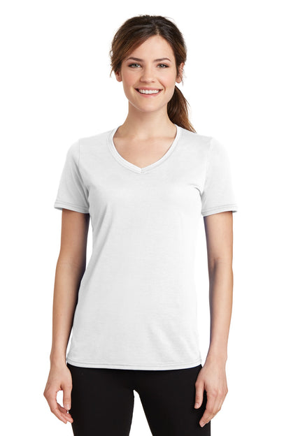 Port & Company? Women's Performance Blend V-Neck Tee. L