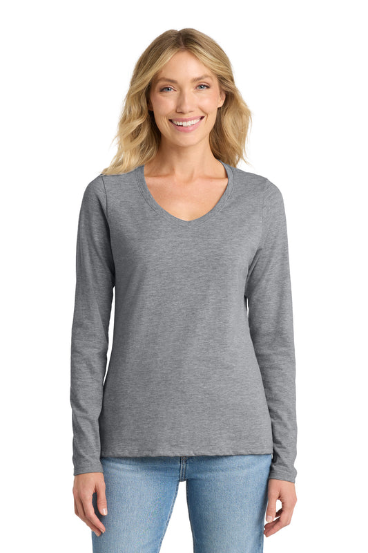 Port & Co™ Women's Long Sleeve Fan Favorite V-Neck Tee
