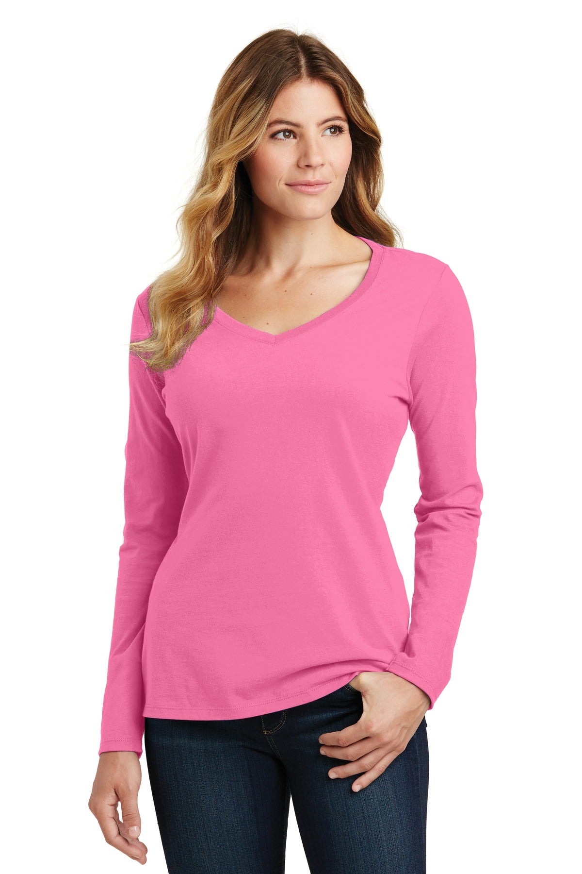 Port & Company? Women's Long Sleeve Fan Favorite V-Neck