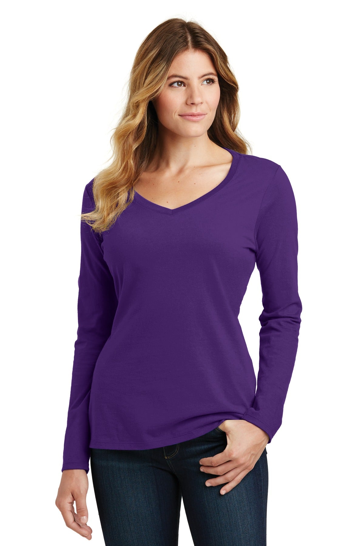 Port & Company? Women's Long Sleeve Fan Favorite V-Neck
