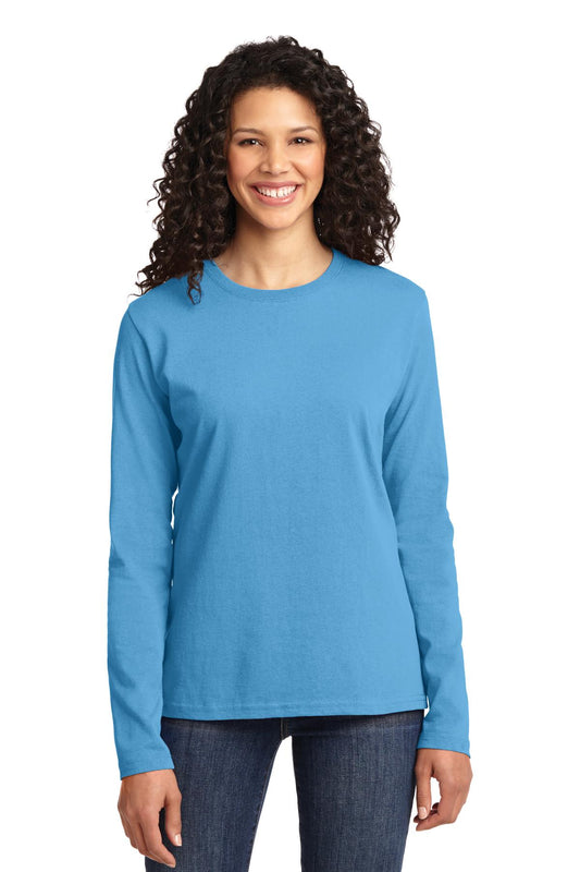 Port & Company? Women's Long Sleeve Core Cotton Tee. LP